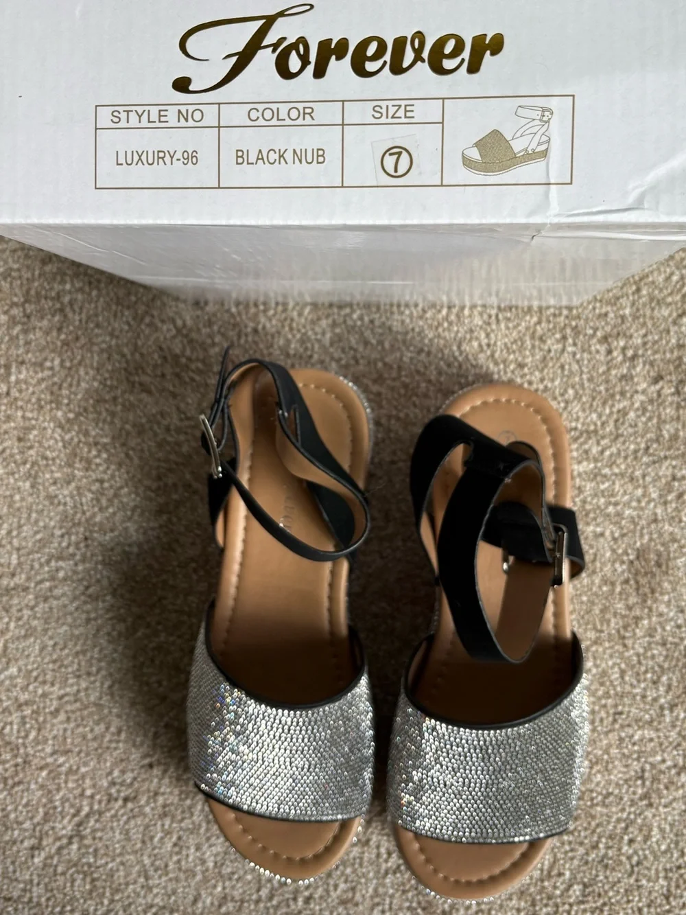Rhinestone Platform Sandal